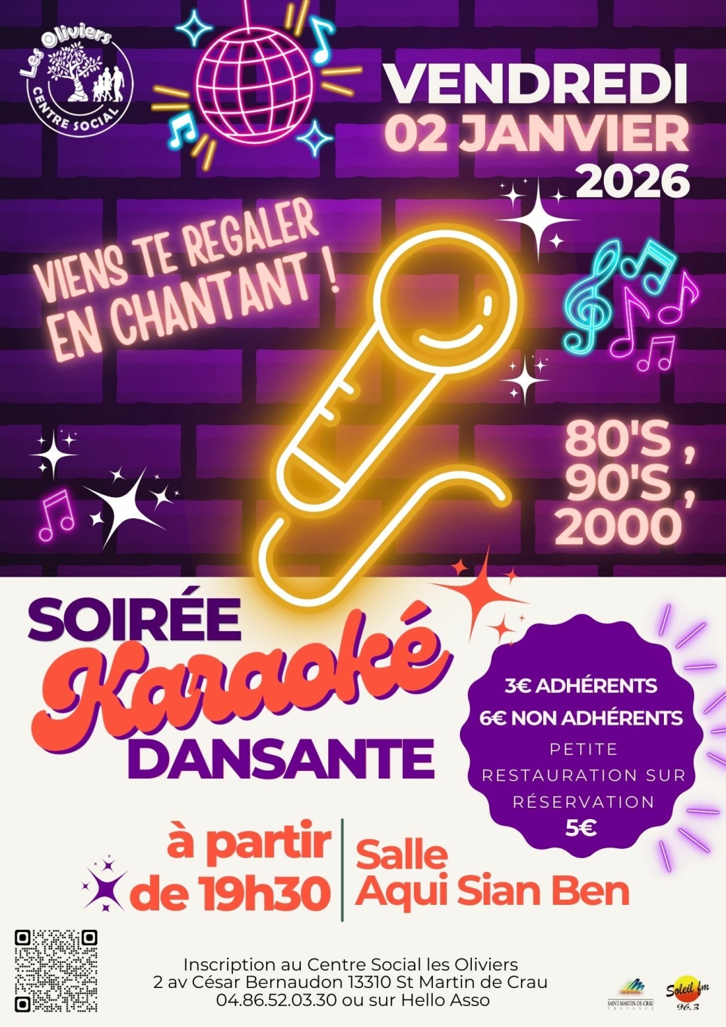 Affiche Soirée Repas Karaoké 12477