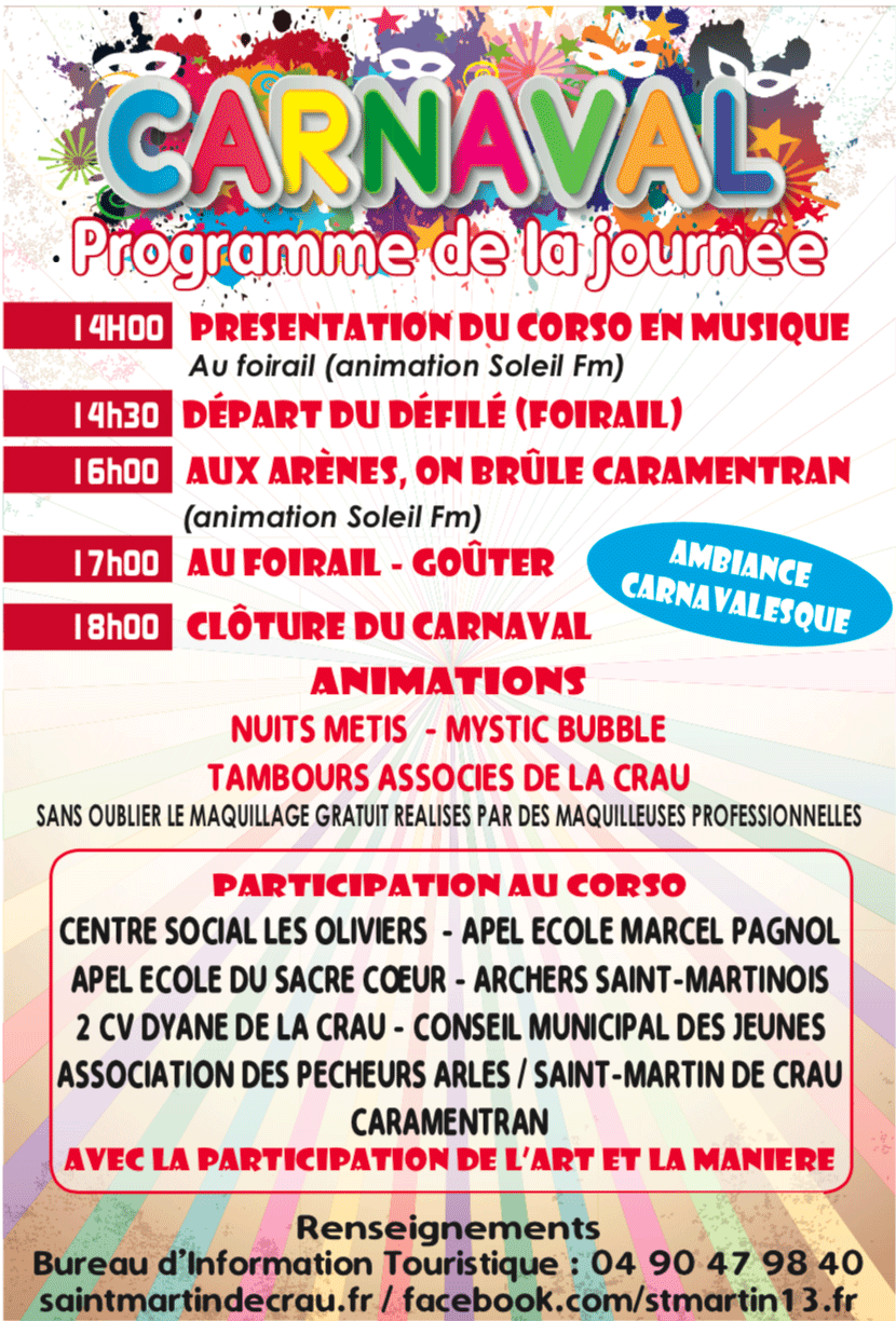programme carnaval 2018